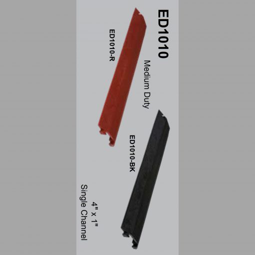 Elasco Products ED1010-BK Dropover, Single 4 inch Channel, Black Cable Protector Works - Elasco Wheel Chocks, Cable Protectors and Cable Ramps Cable Protectors