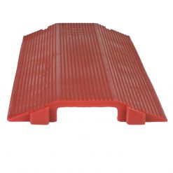 Elasco Products ED1010-R Dropover, Single 4 inch Channel, Red Cable Protector Works - Elasco Wheel Chocks, Cable Protectors and Cable Ramps Cable Protectors