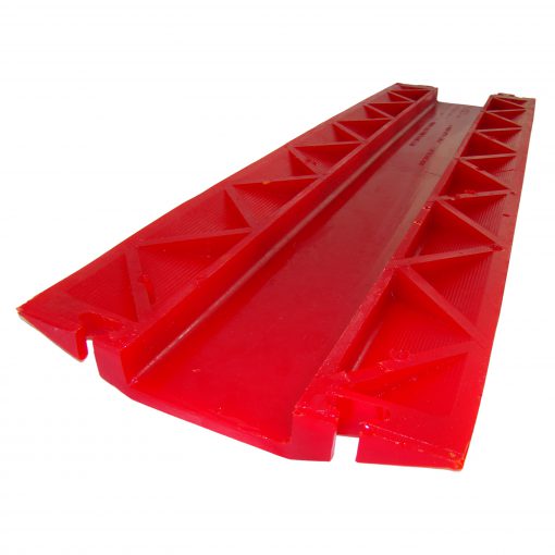 Elasco Products ED1010-R Dropover, Single 4 inch Channel, Red Cable Protector Works - Elasco Wheel Chocks, Cable Protectors and Cable Ramps Cable Protectors