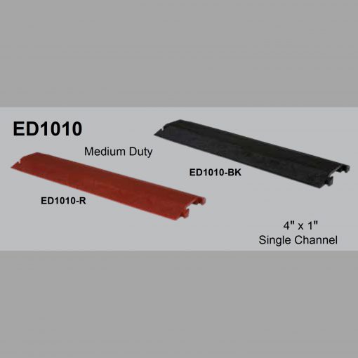 Elasco Products ED1010-R Dropover, Single 4 inch Channel, Red Cable Protector Works - Elasco Wheel Chocks, Cable Protectors and Cable Ramps Cable Protectors