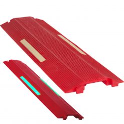 Elasco Products ED1010-R-GLOW Dropover, Single 4 inch Channel, Red with Glow Cable Protector Works - Elasco Wheel Chocks, Cable Protectors and Cable Ramps Cable Protectors