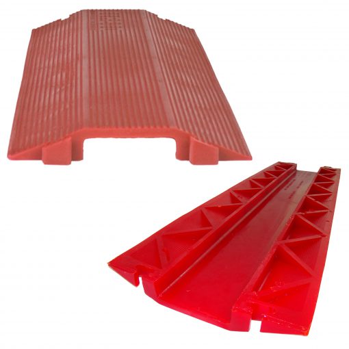 Elasco ED1050-R Dropover, Single 1.5 inch Channel, Red Cable Protector Works - Elasco Wheel Chocks, Cable Protectors and Cable Ramps Cable Protectors