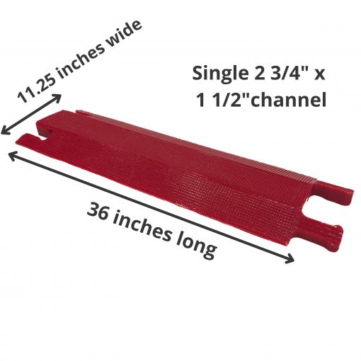 Elasco Products ED2010-R Dropover, Single 2.75 inch Channel, Red Cable Protector Works - Elasco Wheel Chocks, Cable Protectors and Cable Ramps Cable Protectors