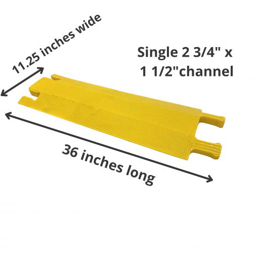 Elasco Products ED2010-Y Dropover, Single 2.75 inch Channel, Yellow Cable Protector Works - Elasco Wheel Chocks, Cable Protectors and Cable Ramps Cable Protectors