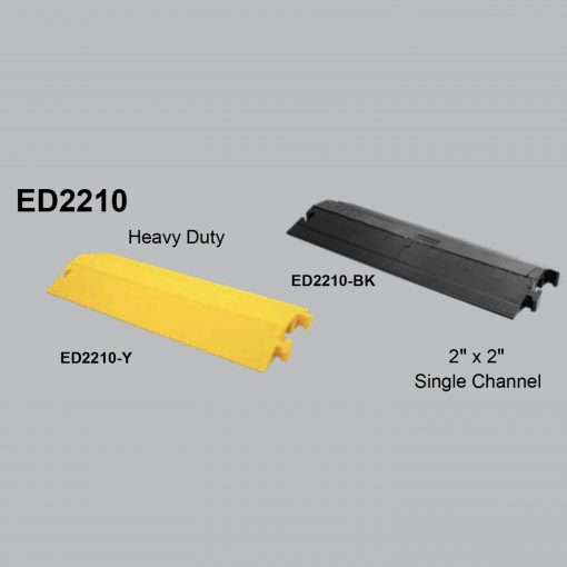 Elasco Products ED2210-Y Dropover, Single 2″ inch square Channel, Yellow Cable Protector Works - Elasco Wheel Chocks, Cable Protectors and Cable Ramps Cable Protectors