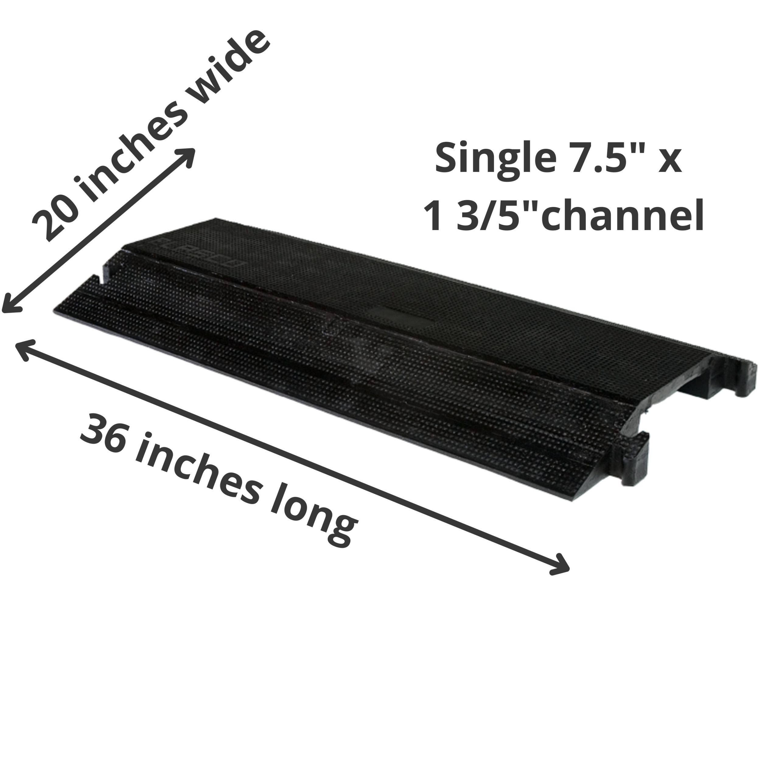 Elasco Products Single-Channel 7.5 x 1.6 Dropover (Black) ED8200-BK