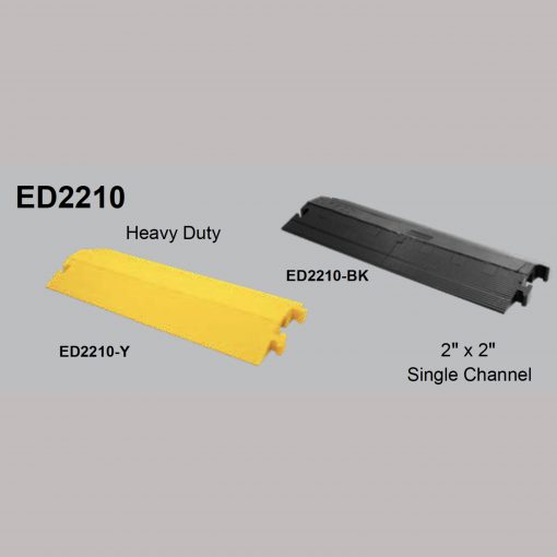 Elasco Products ED2210-BK Dropover, Single 2″ inch square Channel, Black Cable Protector Works - Elasco Wheel Chocks, Cable Protectors and Cable Ramps Cable Protectors