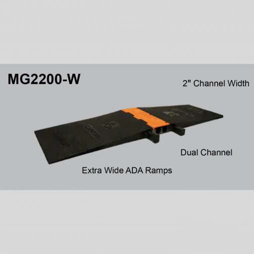 Elasco MG2200-W Two Channel, 2″ Heavy Duty Cable Guard, ADA COMPLIANT Cable Protector Works - Elasco Wheel Chocks, Cable Protectors and Cable Ramps Cable Protectors