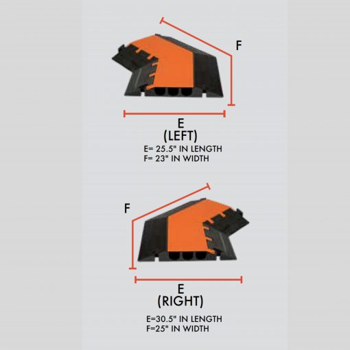 Elasco MG3200-45L, 45 Degree Left Turn for MG3200 Cable Protector Works - Elasco Wheel Chocks, Cable Protectors and Cable Ramps Cable Protectors