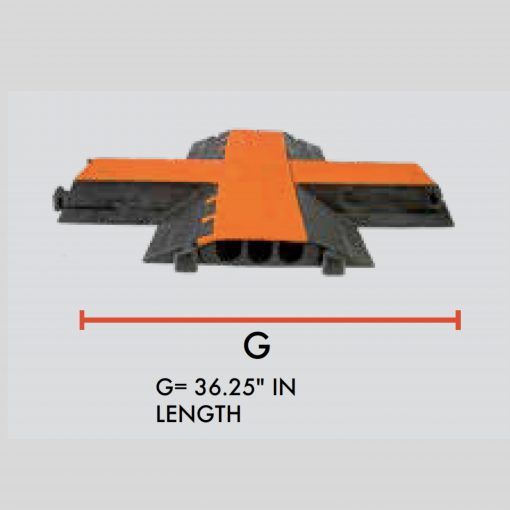 Elasco MG3200-X, 4 Way Junction + Sign, for MG3200 Cable Protector Works - Elasco Wheel Chocks, Cable Protectors and Cable Ramps Cable Protectors