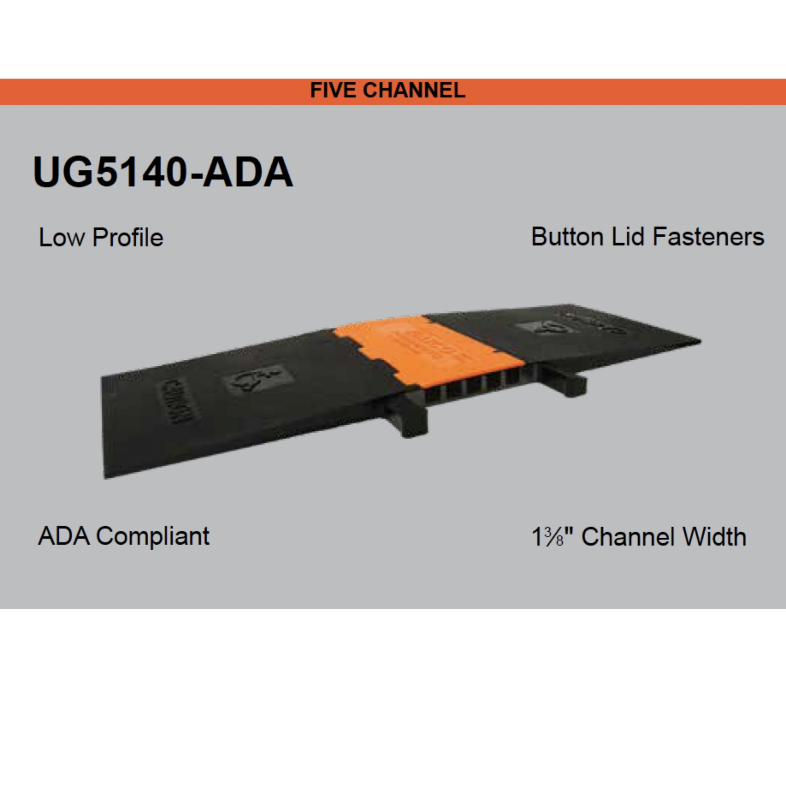 Elasco 5-Channel ADA Button Down Lid Cable Protector