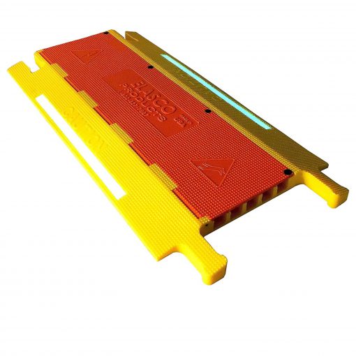 Elasco UG5140 Cable Protector, 5 Channels, 1.38″ Channel with Glow, Yellow Cable Protector Works - Elasco Wheel Chocks, Cable Protectors and Cable Ramps Cable Protectors