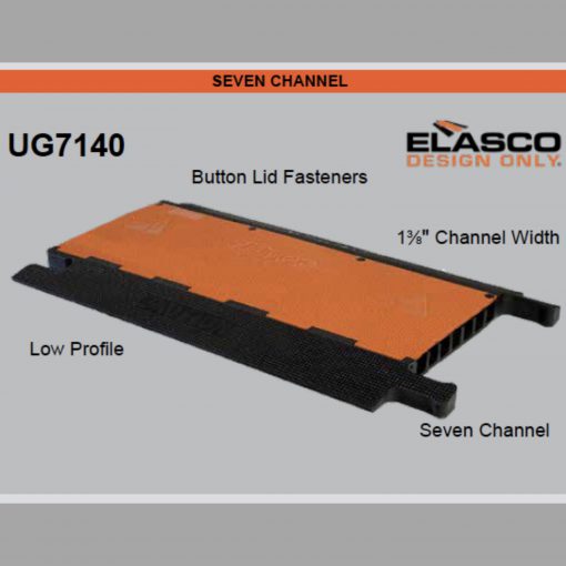 Elasco UG7140 Cable Protector, 7 Channels Cable Protector Works - Elasco Wheel Chocks, Cable Protectors and Cable Ramps Cable Protectors