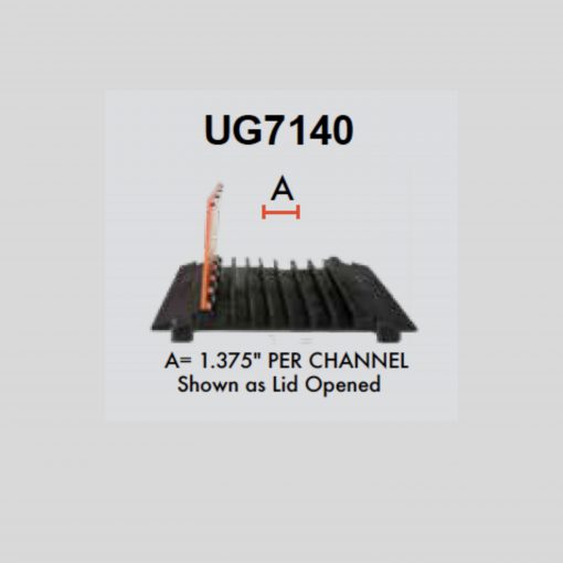 Elasco UG7140 Cable Protector, 7 Channels Cable Protector Works - Elasco Wheel Chocks, Cable Protectors and Cable Ramps Cable Protectors