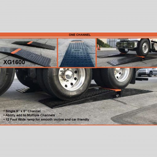 XTREMEGUARD: Elasco XG1600 Single 6 Inch Channel Extreme Duty Cable Protector  – 300-500 Ton Load Capacity for Mining Trucks Cable Protector Works - Elasco Wheel Chocks, Cable Protectors and Cable Ramps Cable Protectors