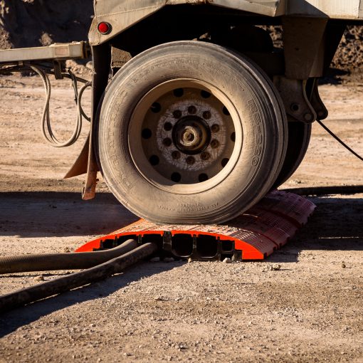 XTREMEGUARD: Elasco XG4400 Four 4 Inch Channels Extreme Duty Cable Protector – 300-500 Ton Load Capacity for Mining Trucks Cable Protector Works - Elasco Wheel Chocks, Cable Protectors and Cable Ramps Cable Protectors