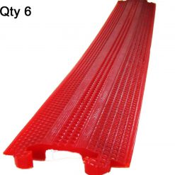 Elasco ED1050-R Dropover, Single 1.5 inch Channel, Red, 6 pack Cable Protector Works - Elasco Wheel Chocks, Cable Protectors and Cable Ramps Cable Protectors