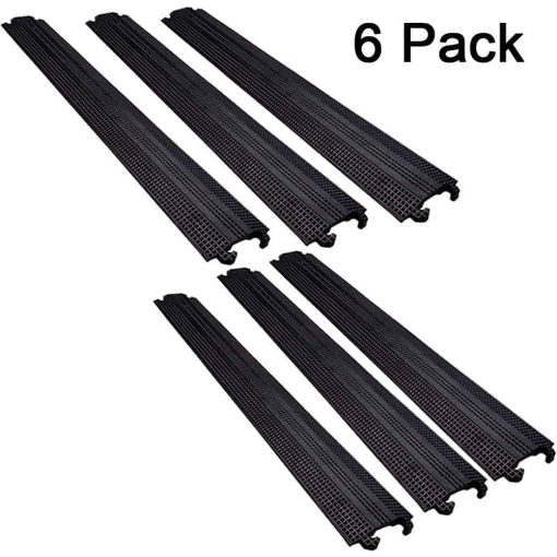 Elasco ED1050-BK Dropover, Single 1.5 inch Channel, Black, 6 pack Cable Protector Works - Elasco Wheel Chocks, Cable Protectors and Cable Ramps Cable Protectors