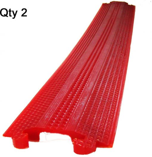 Elasco ED1050-R Dropover, Single 1.5 inch Channel, Red, 2 pack Cable Protector Works - Elasco Wheel Chocks, Cable Protectors and Cable Ramps Cable Protectors