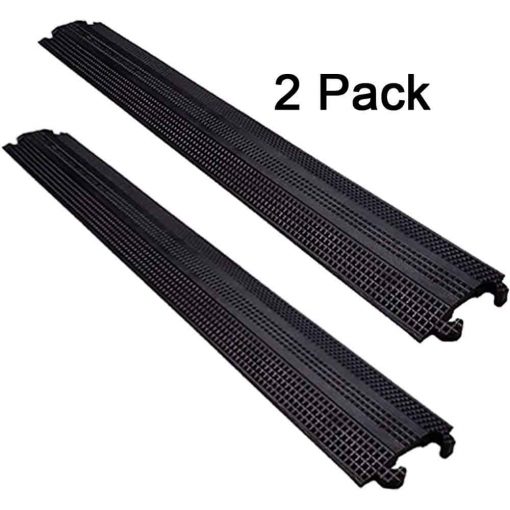 Elasco ED1050-BK Dropover, Single 1.5 inch Channel, Black, 2 pack Cable Protector Works - Elasco Wheel Chocks, Cable Protectors and Cable Ramps Cable Protectors