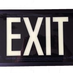 EXIT Sign. Black, 50 Feet, Single Sided with Black Frame & Black Mount (50B-SBB) Cable Protector Works - Elasco Wheel Chocks, Cable Protectors and Cable Ramps Cable Protectors