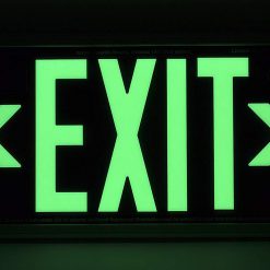 Cable Protector Works Elasco Products EXIT Sign Photo luminescent