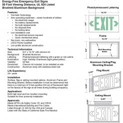 Cable Protector Works Elasco Products EXIT Sign Photo luminescent