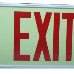 Cable Protector Works Elasco Products EXIT Sign Photo luminescent