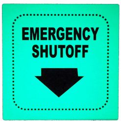 Cable Protector Works Elasco Products FIRE EXIT Sign Glow Photo luminescent