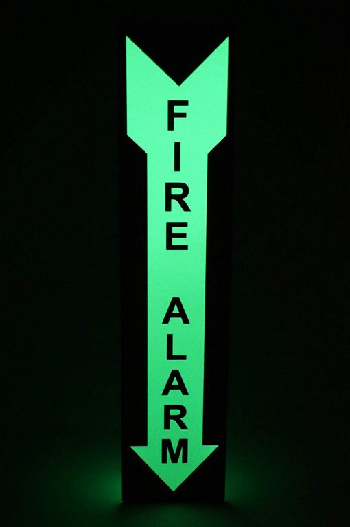 Fire Alarm 18" x 4", Single Sided, Surface Mount Emergency Fire Safety Sign Cable Protector Works - Elasco Wheel Chocks, Cable Protectors and Cable Ramps Cable Protectors