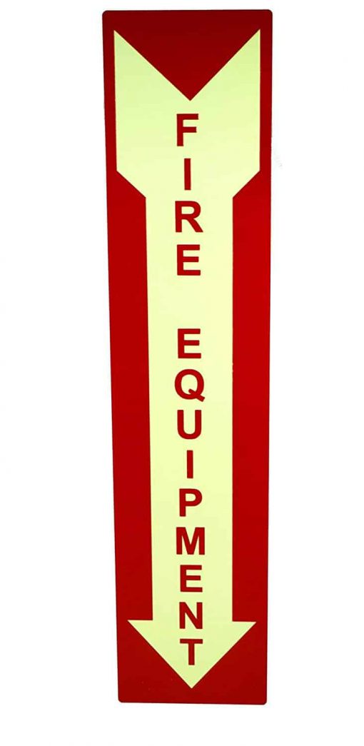 Fire Equipment 18" x 4", Single Sided, Surface Mount Emergency Fire Safety Sign Cable Protector Works - Elasco Wheel Chocks, Cable Protectors and Cable Ramps Cable Protectors