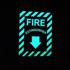 Cable Protector Works Elasco Products FIRE EXIT Sign Glow Photo luminescent