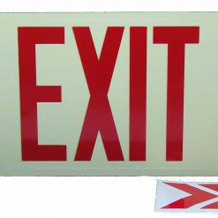 EXIT Sign. Red Lettering, 75 Feet, Single Sided with No Frame & No Mount (75R-S–) Cable Protector Works - Elasco Wheel Chocks, Cable Protectors and Cable Ramps Cable Protectors