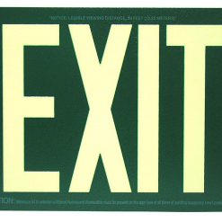 EXIT Sign. Green, 50 Feet, Single Sided with no Frame & no Mount (50G-S–) Cable Protector Works - Elasco Wheel Chocks, Cable Protectors and Cable Ramps Cable Protectors