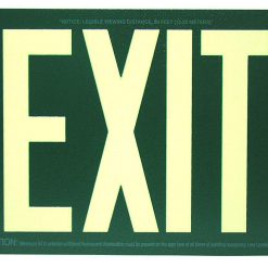 Cable Protector Works Elasco Products EXIT Sign Photo luminescent