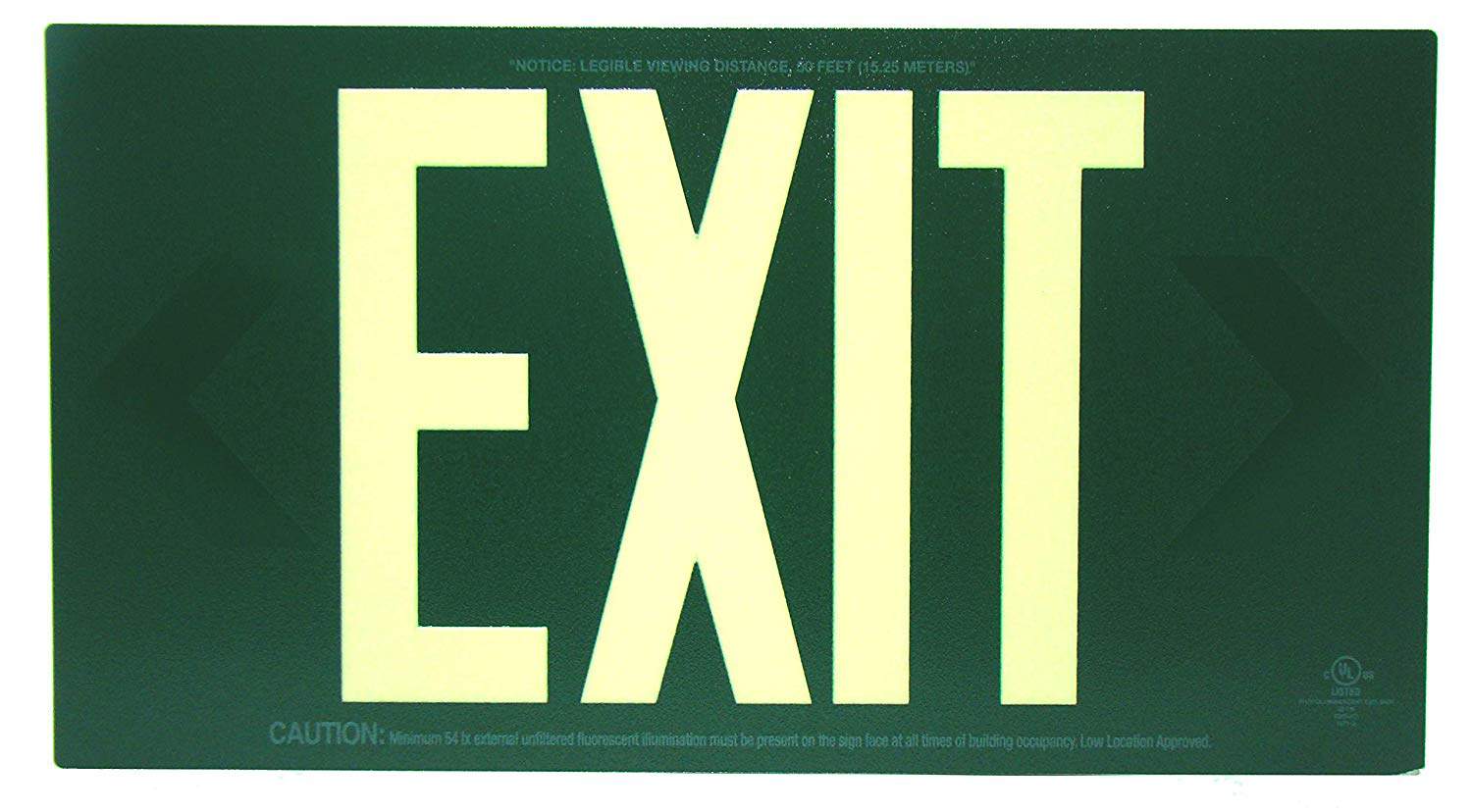 360 x 180 Flexible Self ahesive Green Exit Sign 