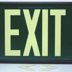 EXIT Sign. Green, 50 Feet, Single Sided with Black Frame & no Mount (50G-SB-) Cable Protector Works - Elasco Wheel Chocks, Cable Protectors and Cable Ramps Cable Protectors