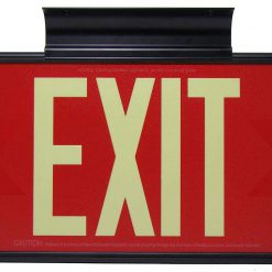 Glow in The Dark Emergency EXIT Signs Non Electric UL Listed Industrial Grade PhotoLuminescent Red  Feet R DB BHLJRZ