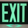 Glow in The Dark Emergency EXIT Signs Non Electric UL Listed Industrial Grade PhotoLuminescent Red  Feet R DB BHLJRZ
