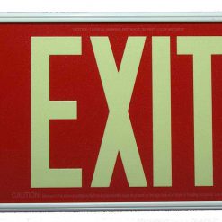 Glow in The Dark Emergency EXIT Signs Non Electric UL Listed Industrial Grade PhotoLuminescent Red  Feet R DW BHLKDPC