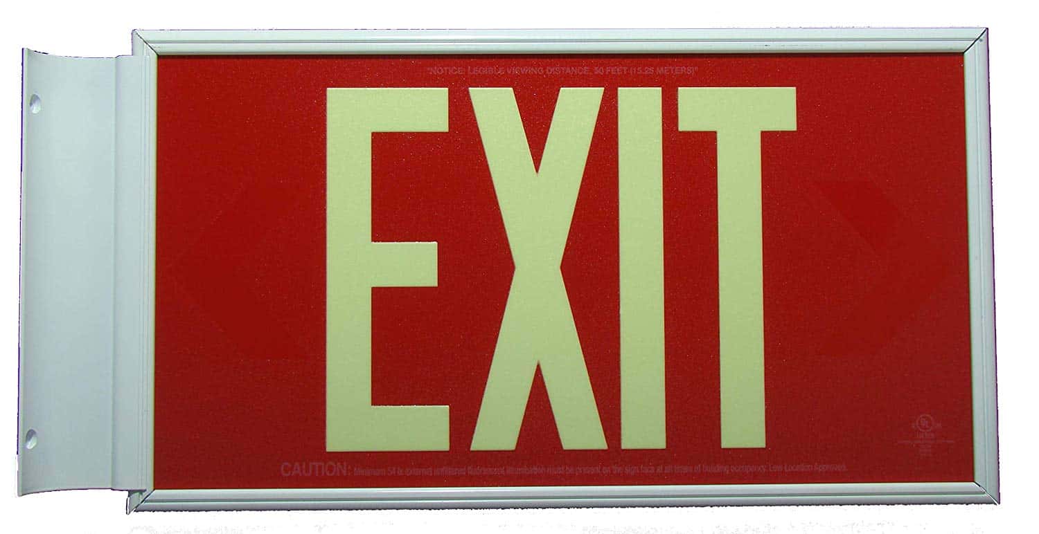 Incom - Emergency Exit 3 Inch x 54 Foot Red w/White Print - WTP106