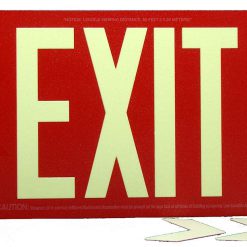 EXIT Sign. Red, 50 Feet, Single Sided with no Frame & no Mount (50R-S–) Cable Protector Works - Elasco Wheel Chocks, Cable Protectors and Cable Ramps Cable Protectors