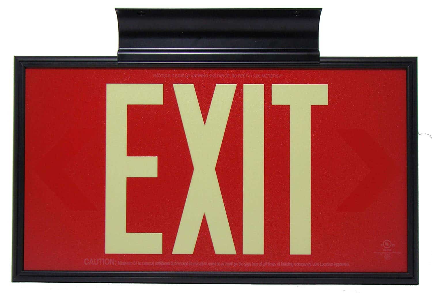 Aluminum Metal Red Employee Exit Sign 