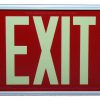 Glow in The Dark Emergency EXIT Signs Non Electric UL Listed Industrial Grade PhotoLuminescent Red  Feet R SW BHLPZWV