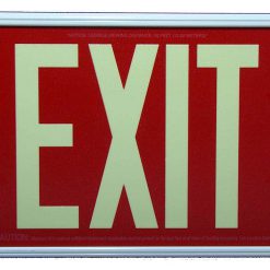 Glow in The Dark Emergency EXIT Signs Non Electric UL Listed Industrial Grade PhotoLuminescent Red  Feet R SW BHLPZWV