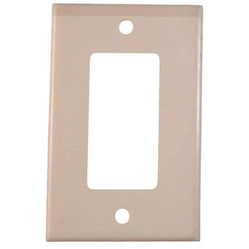 Wall Cover Plate, 1 Gang GFCI, White Plastic, 1 Pack Cable Protector Works - Elasco Wheel Chocks, Cable Protectors and Cable Ramps Cable Protectors
