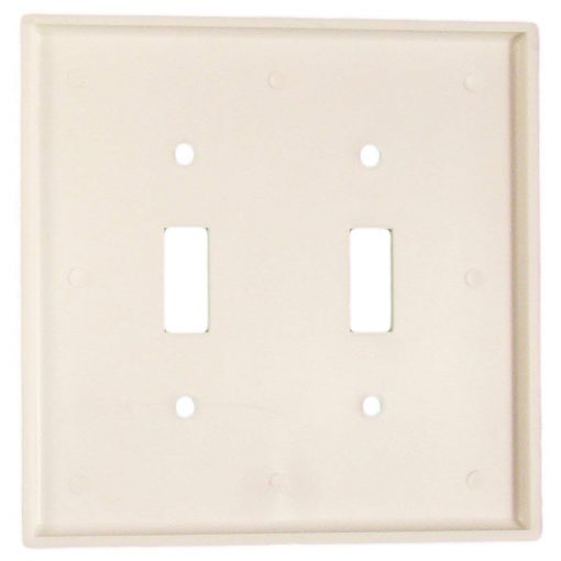 Wall Cover Plate, 2 Gang, White Plastic, 3 Pack Cable Protector Works - Elasco Wheel Chocks, Cable Protectors and Cable Ramps Cable Protectors