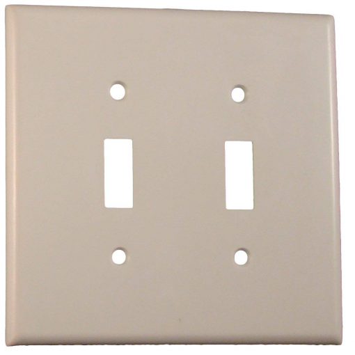 Wall Cover Plate, 2 Gang, White Plastic, 1 Pack Cable Protector Works - Elasco Wheel Chocks, Cable Protectors and Cable Ramps Cable Protectors